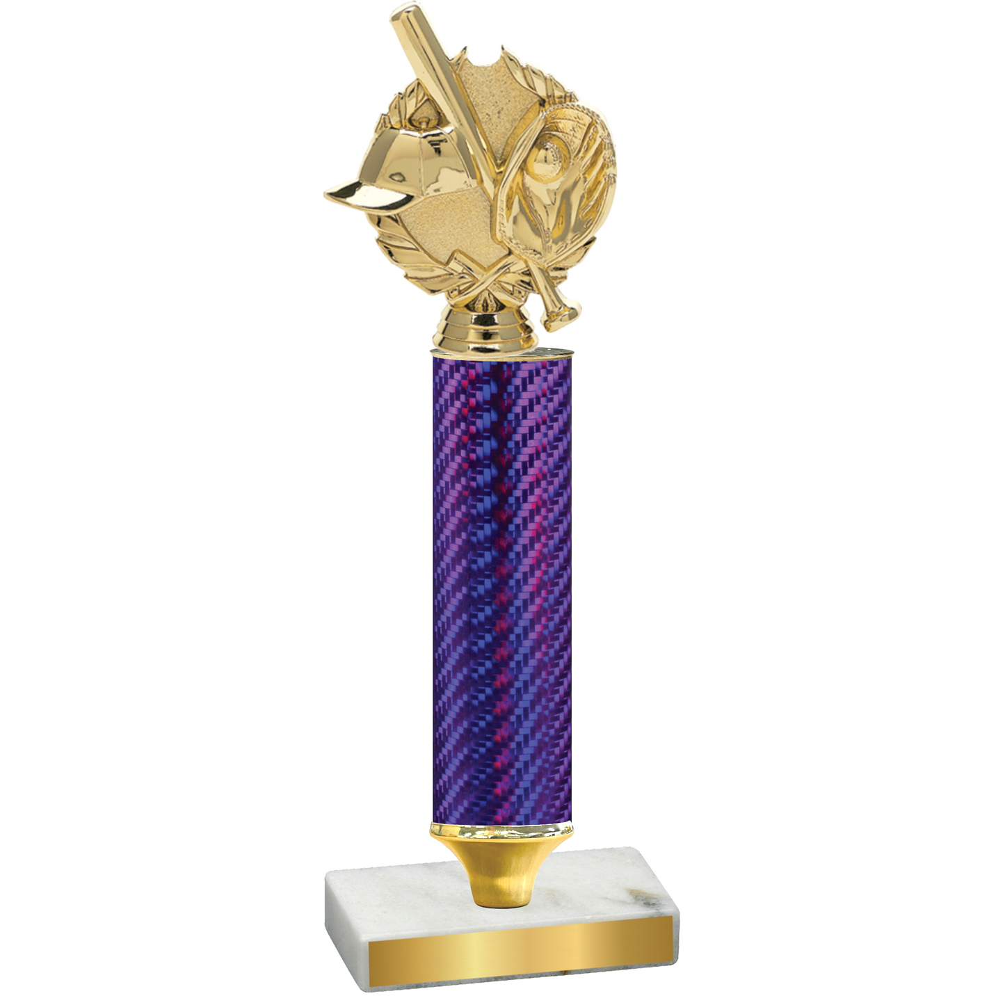 Value Purple Carbon Fiber Baseball Trophy