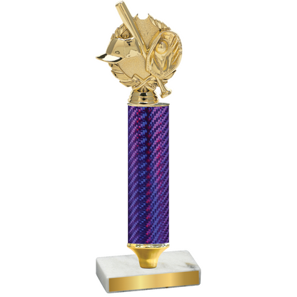 Value Purple Carbon Fiber Baseball Trophy