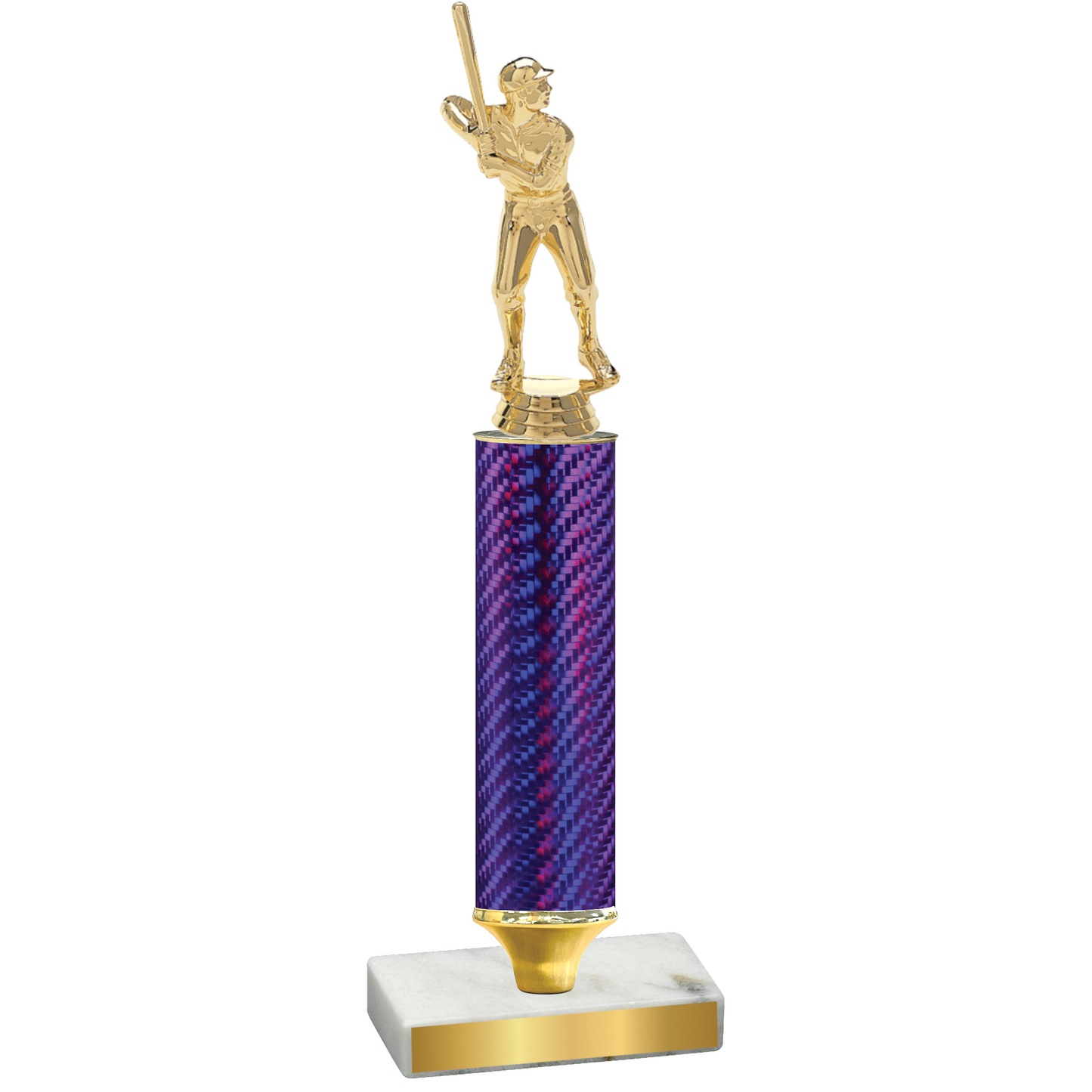 Value Purple Carbon Fiber Baseball Trophy