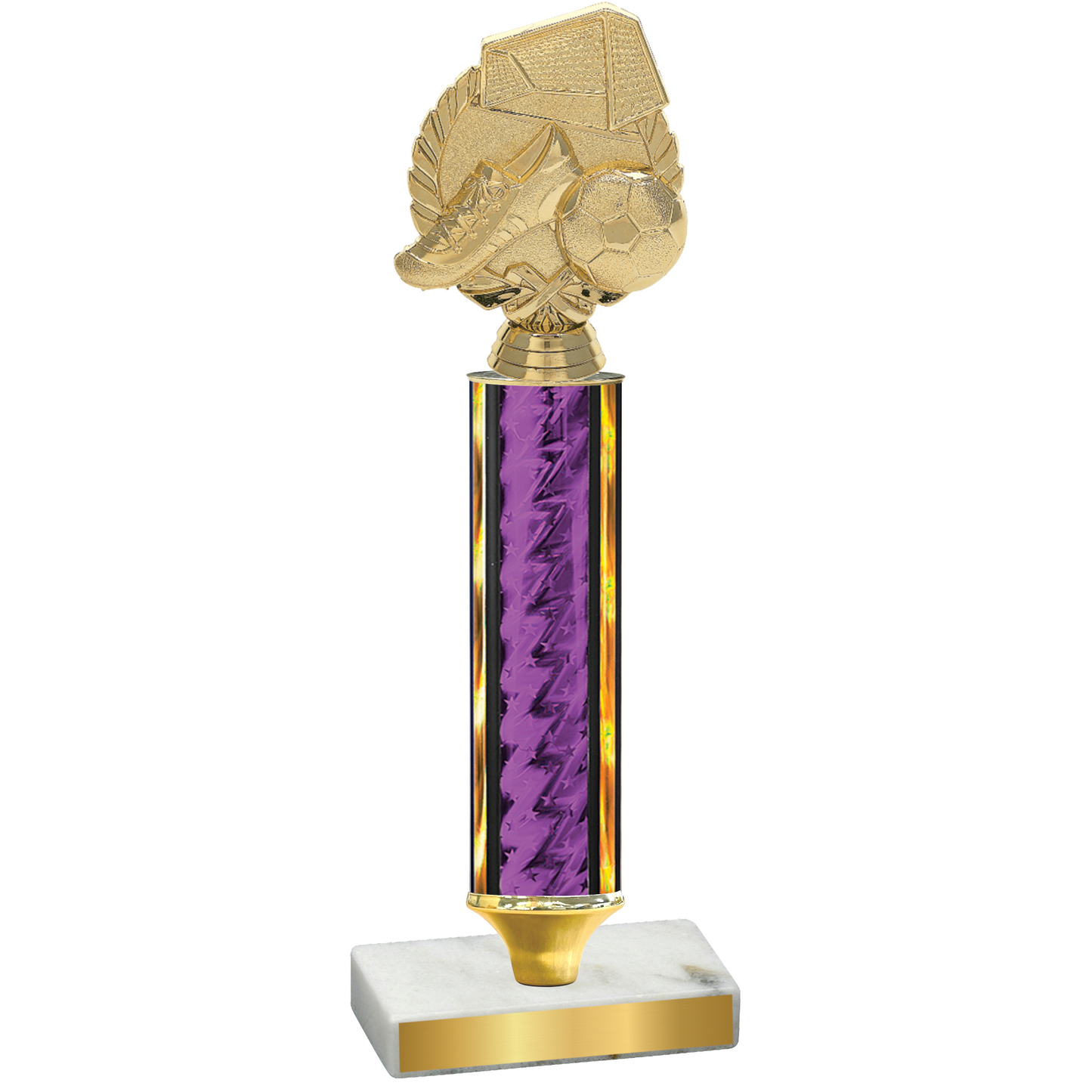 Value Purple Glacier Soccer Trophy