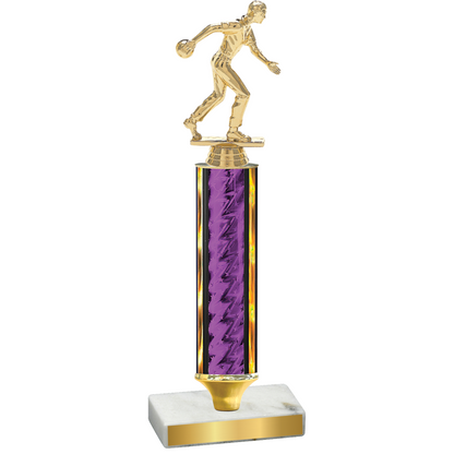 Value Purple Glacier Bowling Trophy