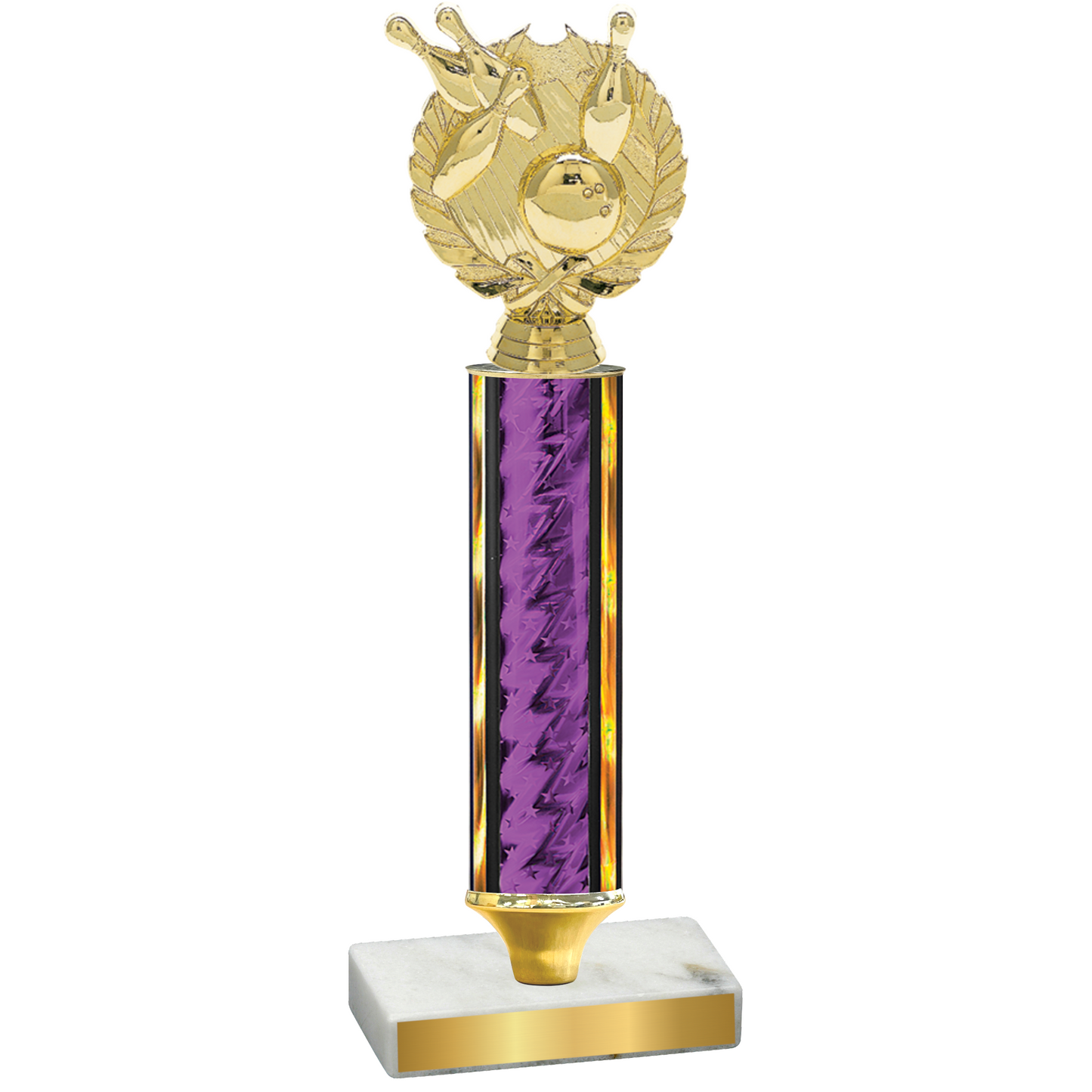 Value Purple Glacier Bowling Trophy