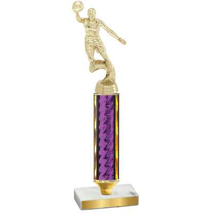 Value Purple Glacier Basketball Trophy