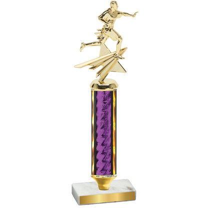 Value Purple Glacier Flag Football Trophy