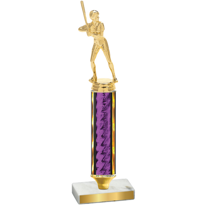 Value Purple Glacier Softball Trophy