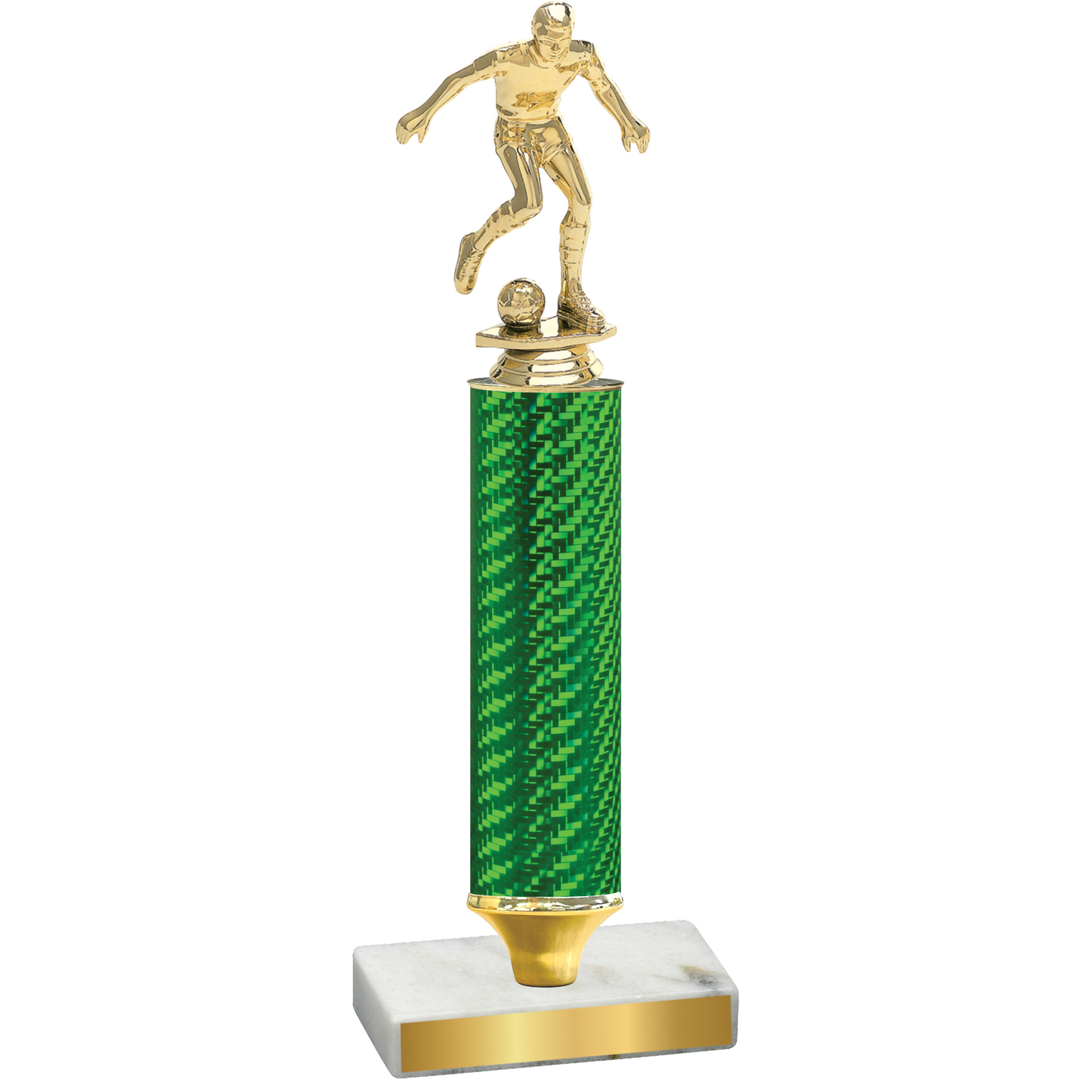 Value Green Carbon Fiber Soccer Trophy