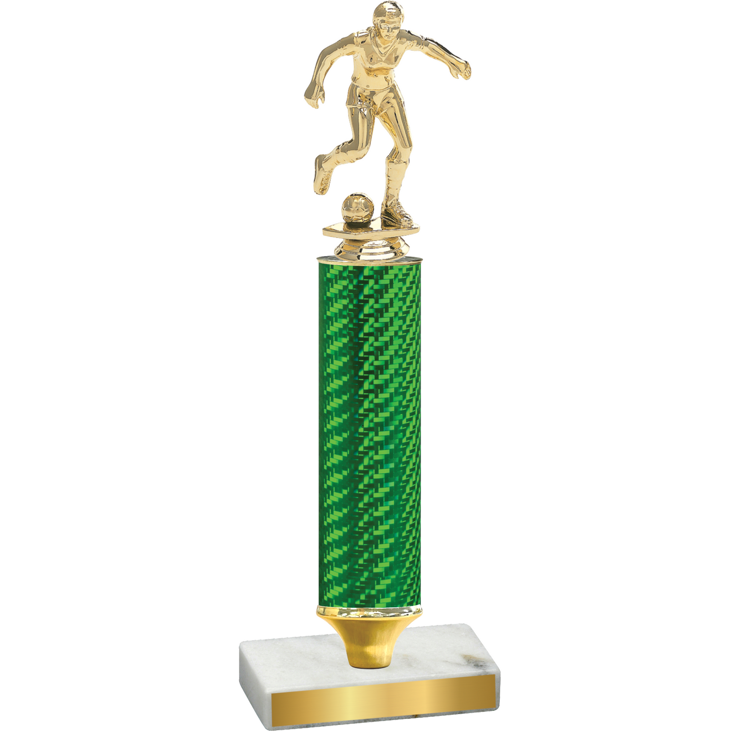 Value Green Carbon Fiber Soccer Trophy