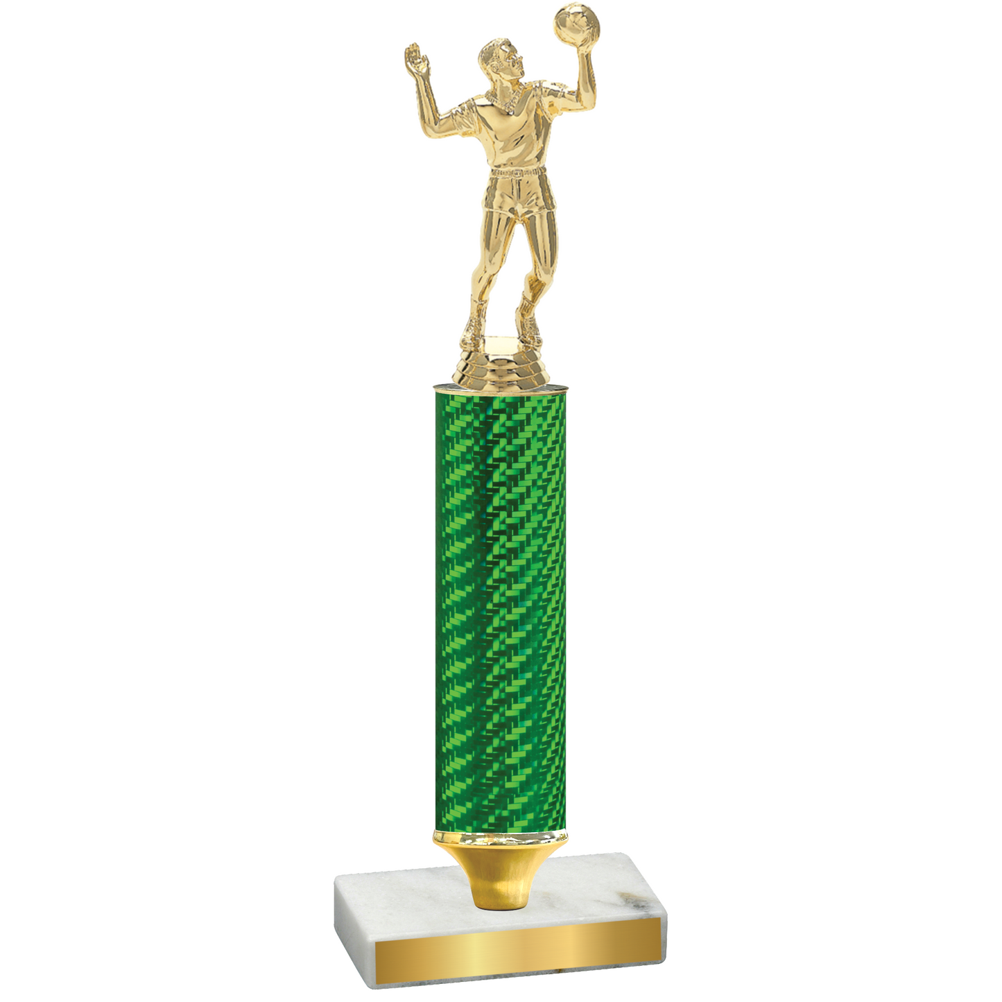 Value Green Carbon Fiber Volleyball Trophy