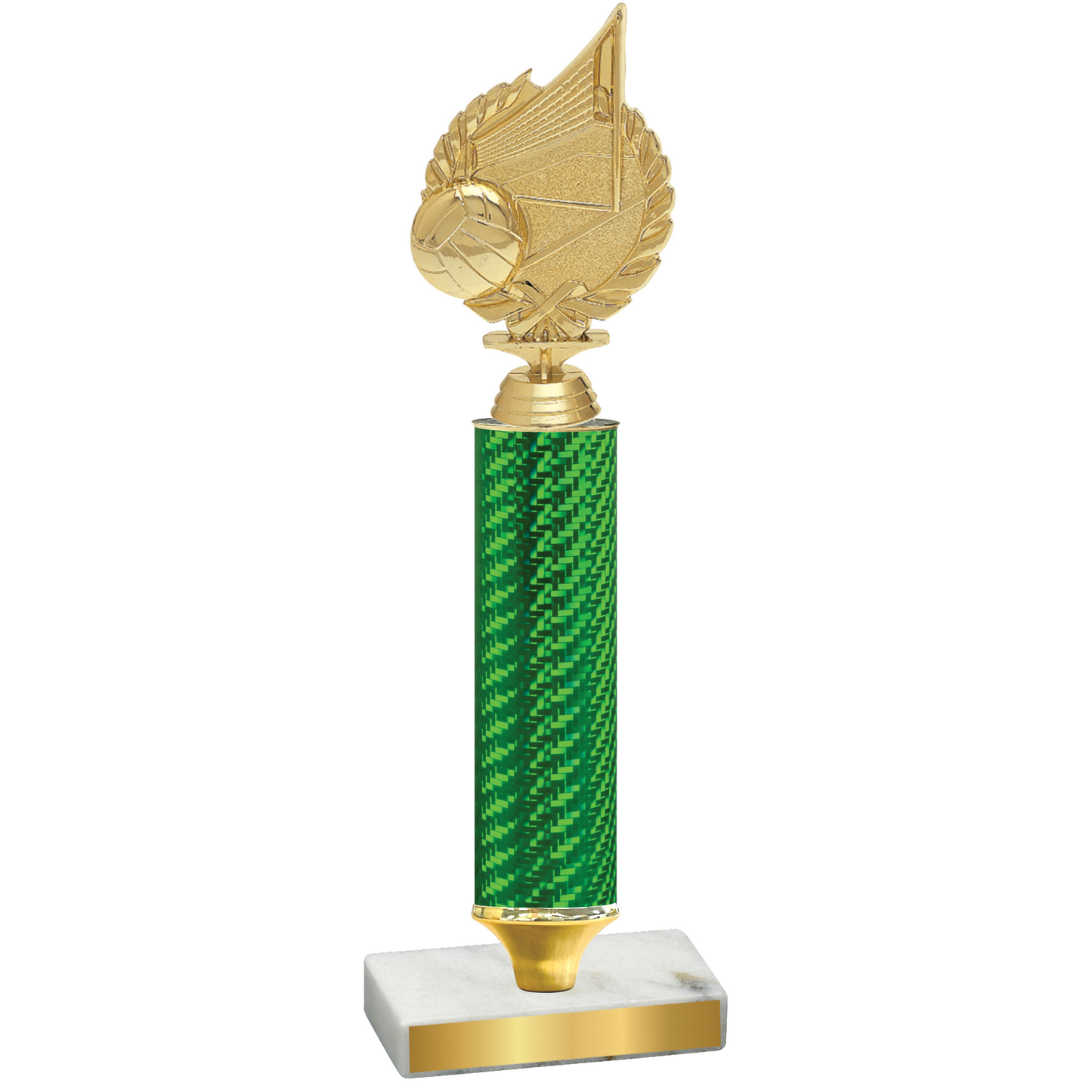 Value Green Carbon Fiber Volleyball Trophy