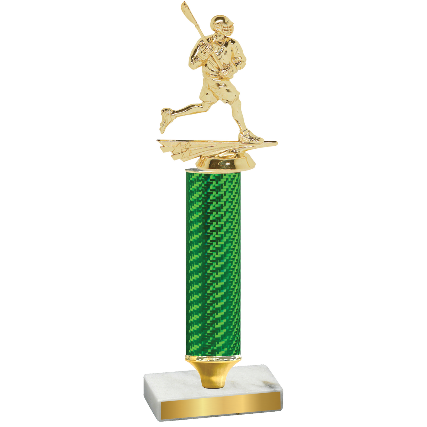 Value Green Carbon Fiber Lacrosse Trophy