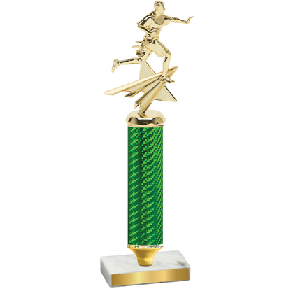 Value Green Carbon Fiber Flag Football Trophy