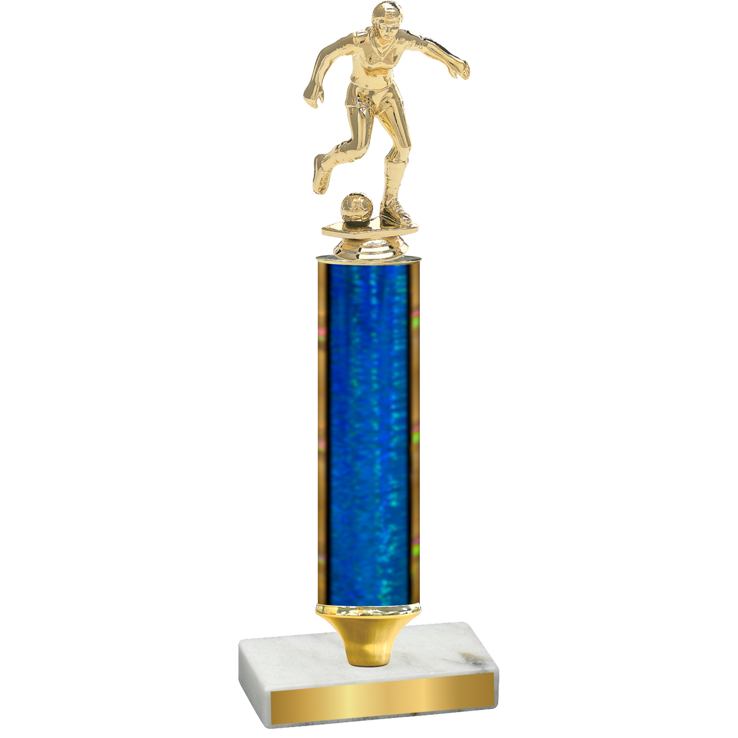 Value Blue Glacier Soccer Trophy