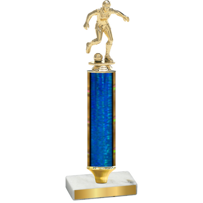 Value Blue Glacier Soccer Trophy