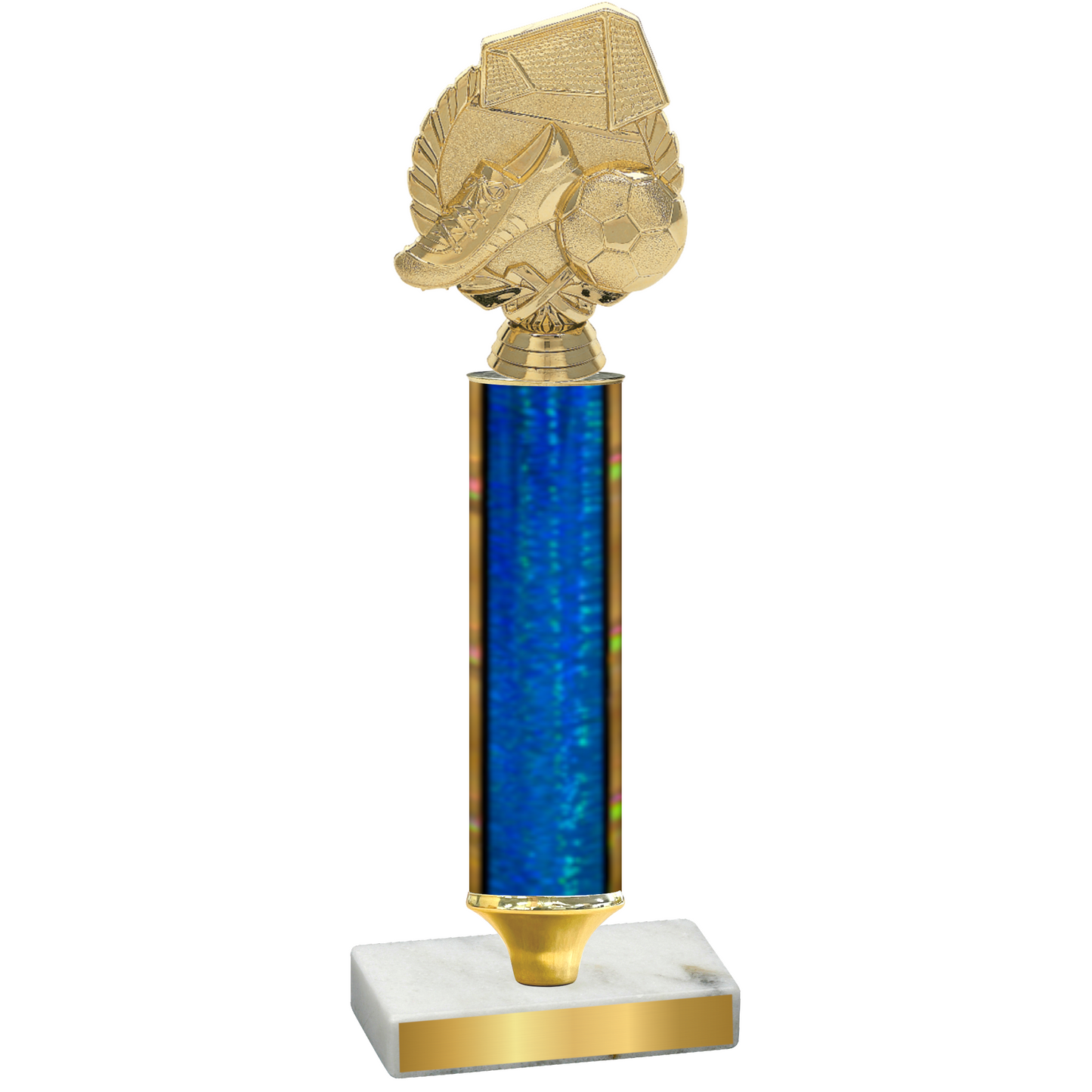 Value Blue Glacier Soccer Trophy