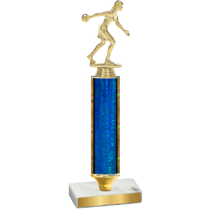 Value Blue Glacier Bowling Trophy