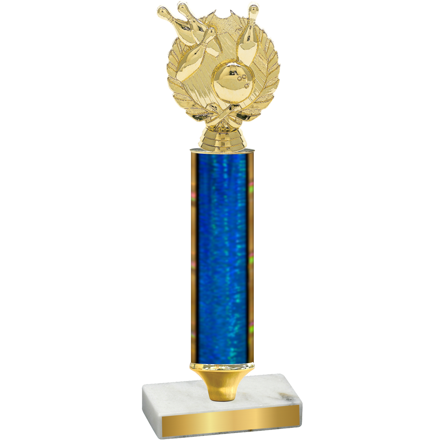 Value Blue Glacier Bowling Trophy