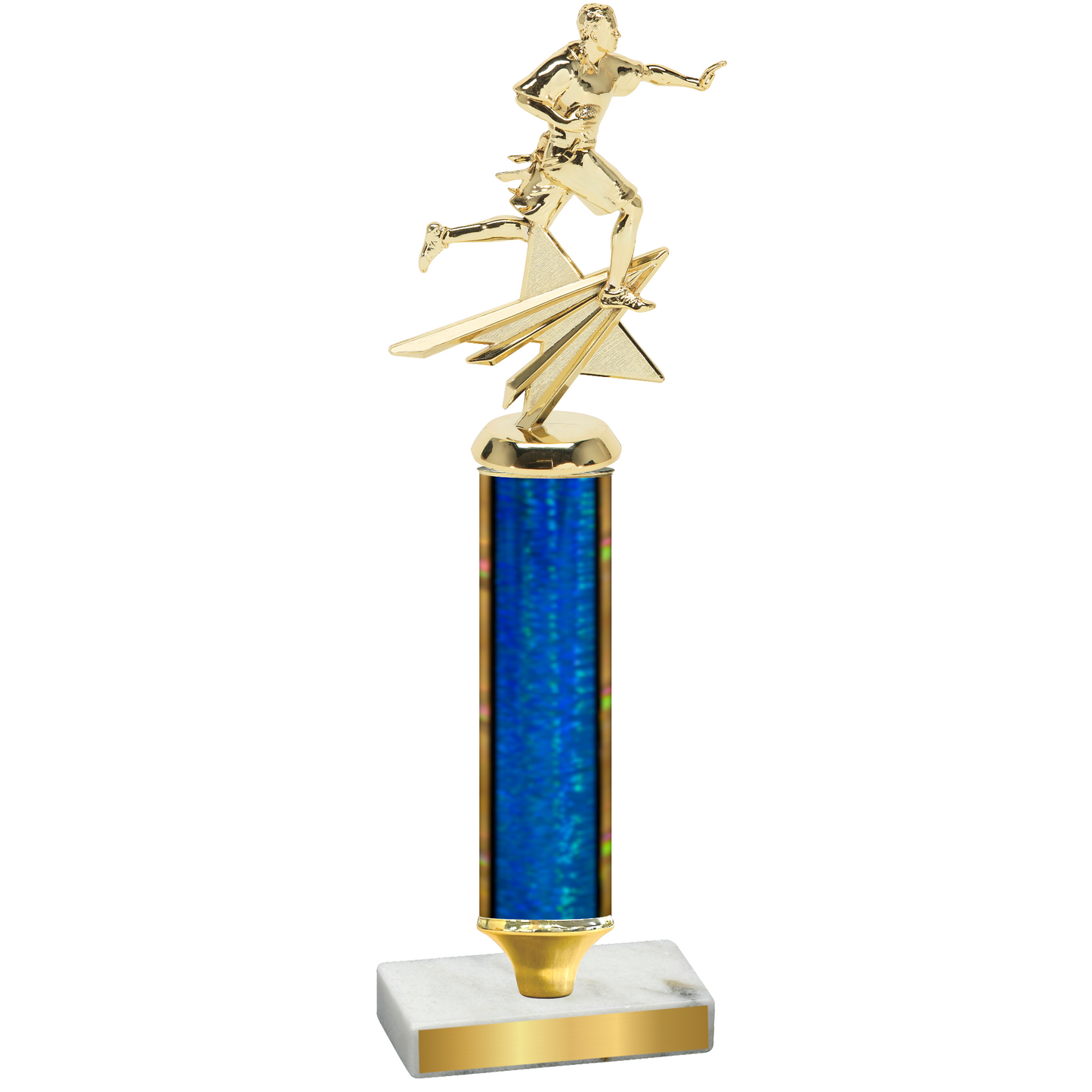 Value Blue Glacier Flag Football Trophy