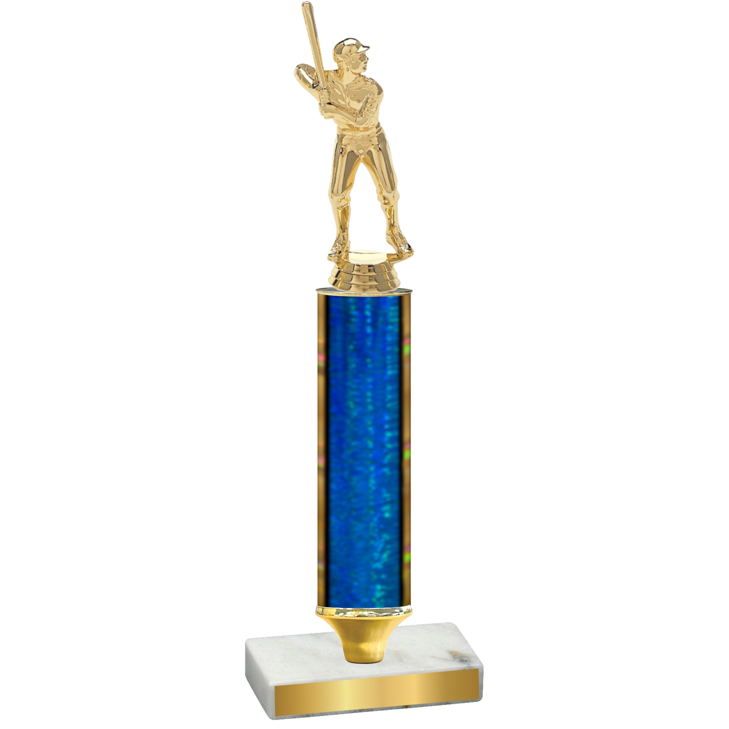 Value Blue Glacier Baseball Trophy