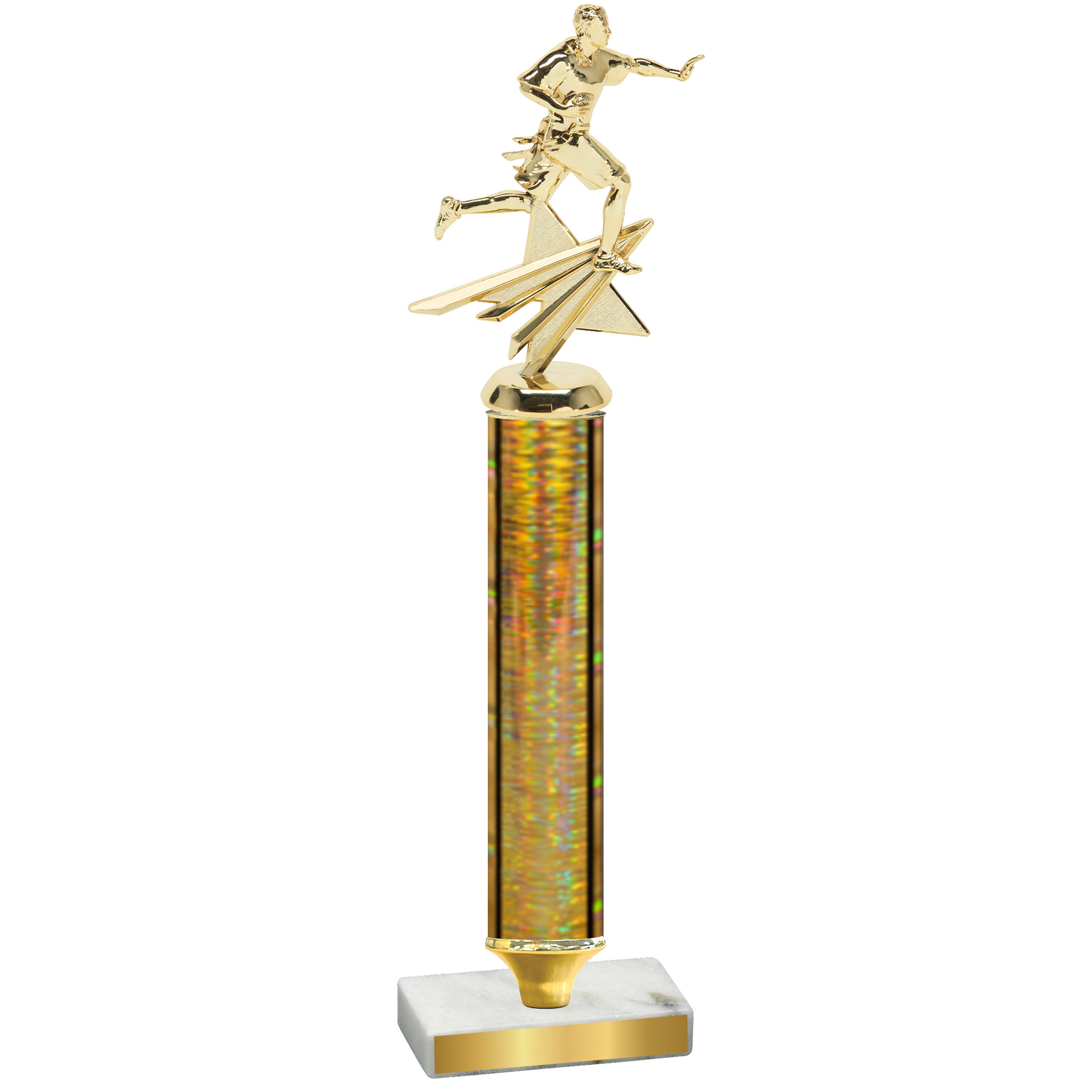 Value Gold Glacier Flag Football Trophy