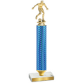 Value Blue Carbon Fiber Soccer Trophy