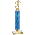 Value Blue Carbon Fiber Soccer Trophy