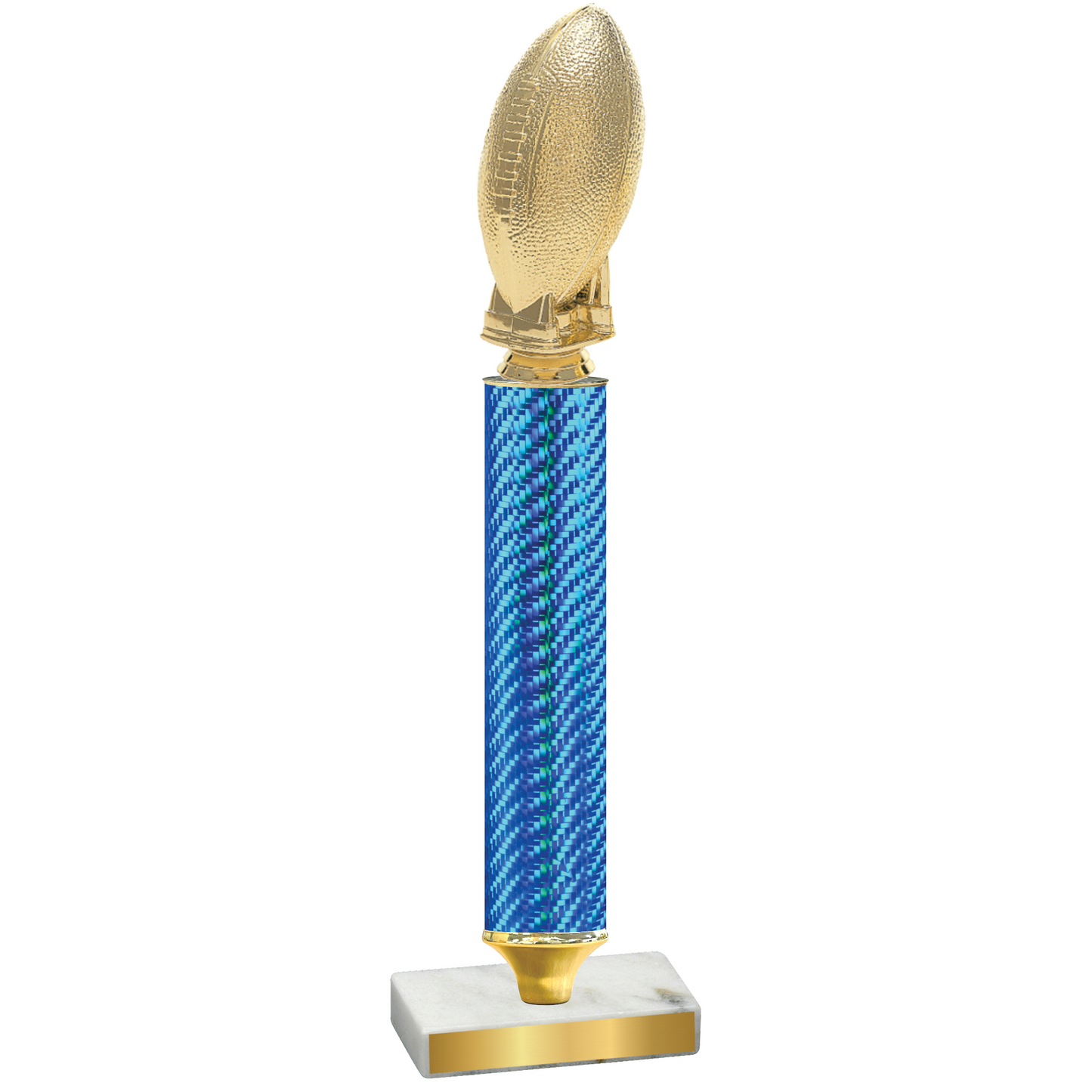 Value Blue Carbon Fiber Football Trophy