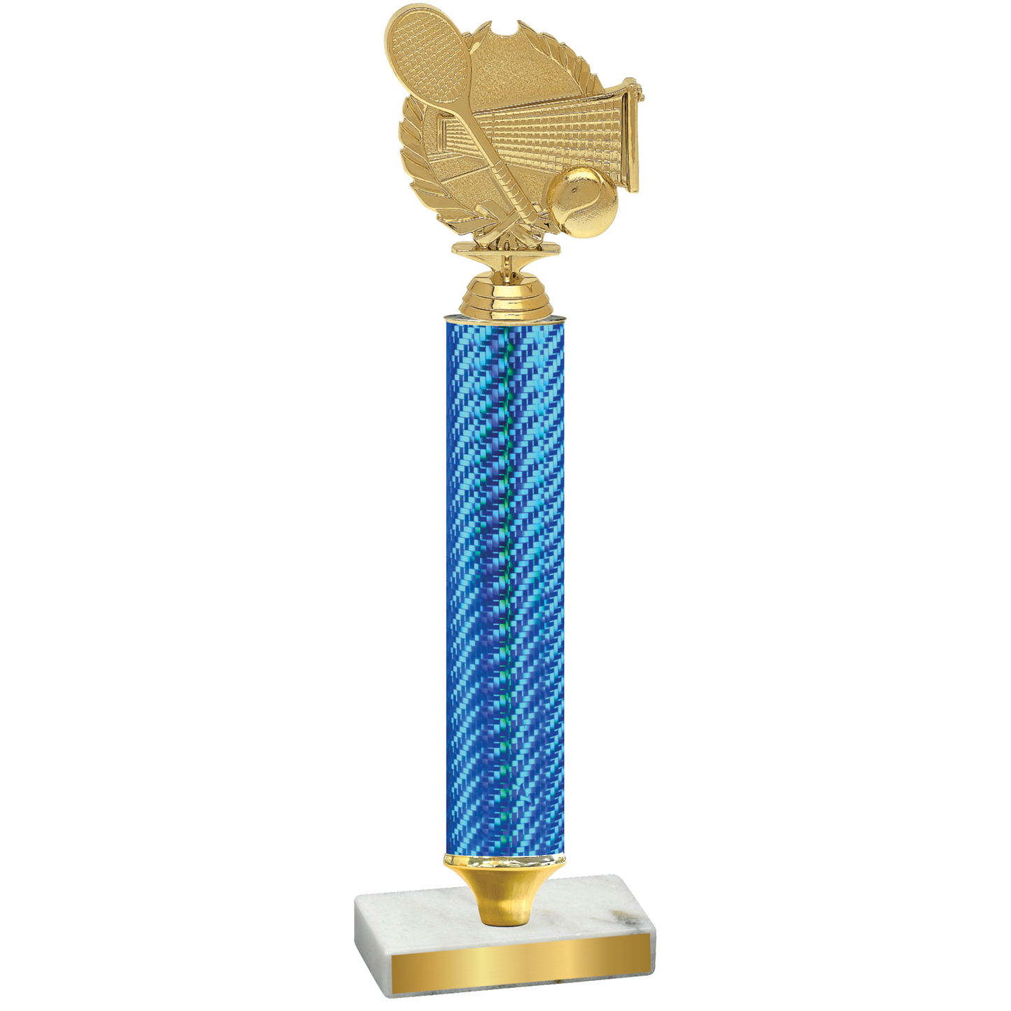 Value Blue Carbon Fiber Tennis Trophy