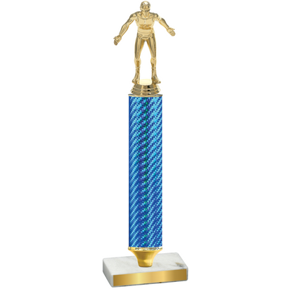 Value Blue Carbon Fiber Wrestling Trophy