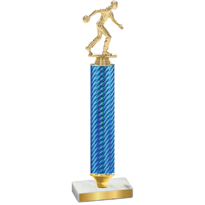 Value Blue Carbon Fiber Bowling Trophy