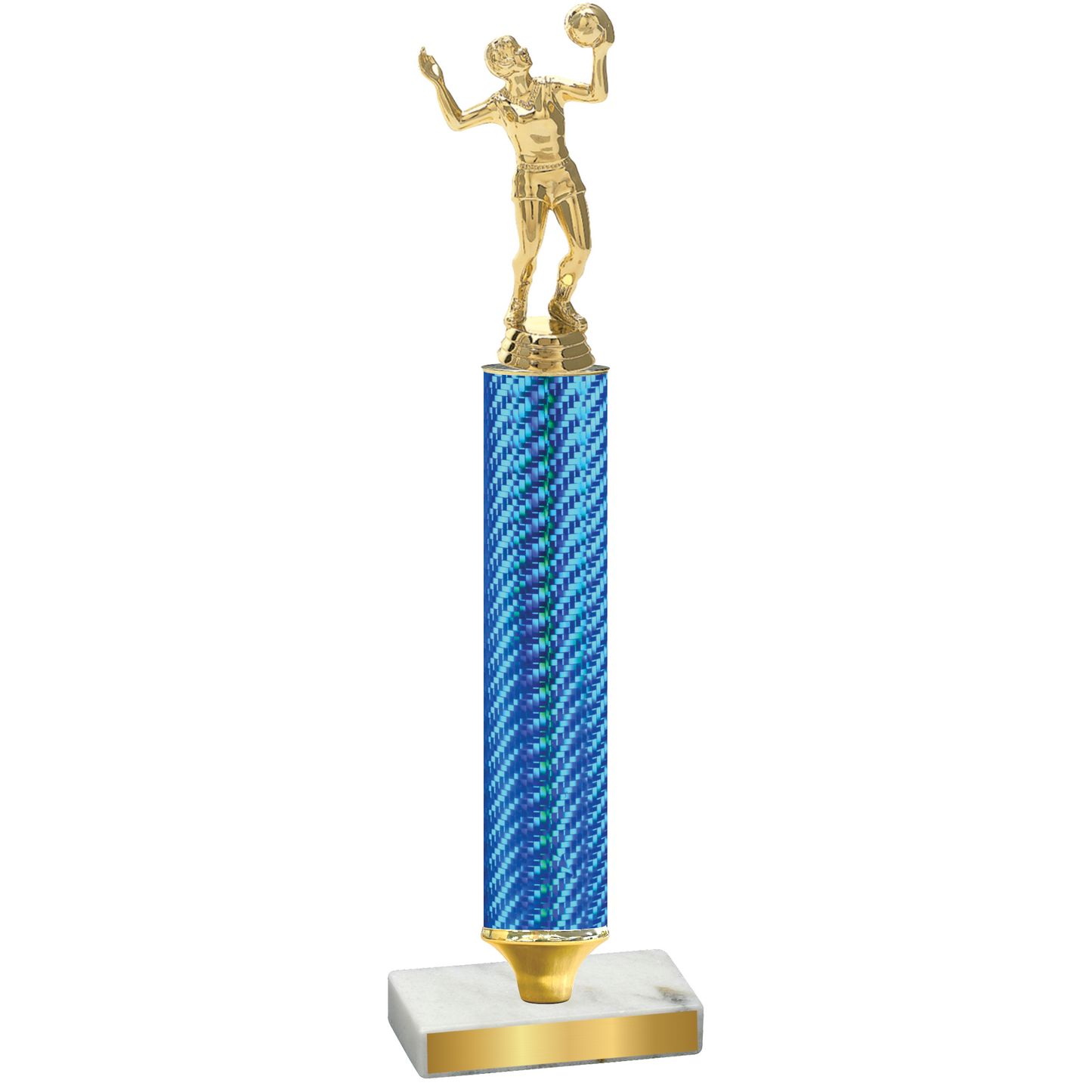 Value Blue Carbon Fiber Volleyball Trophy