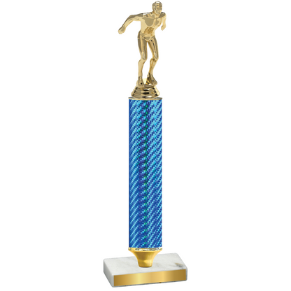 Value Blue Carbon Fiber Swimming Trophy