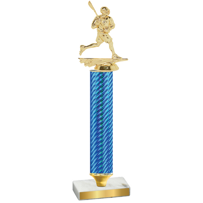 Value Blue Carbon Fiber Lacrosse Trophy