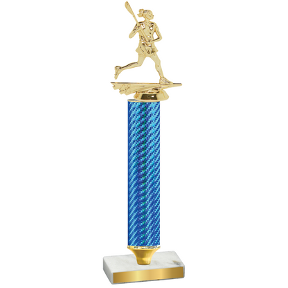 Value Blue Carbon Fiber Lacrosse Trophy