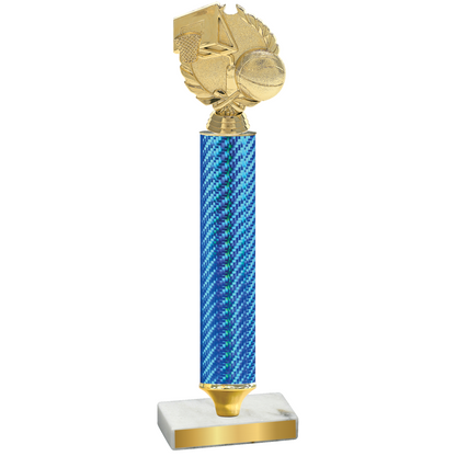 Value Blue Carbon Fiber Basketball Trophy