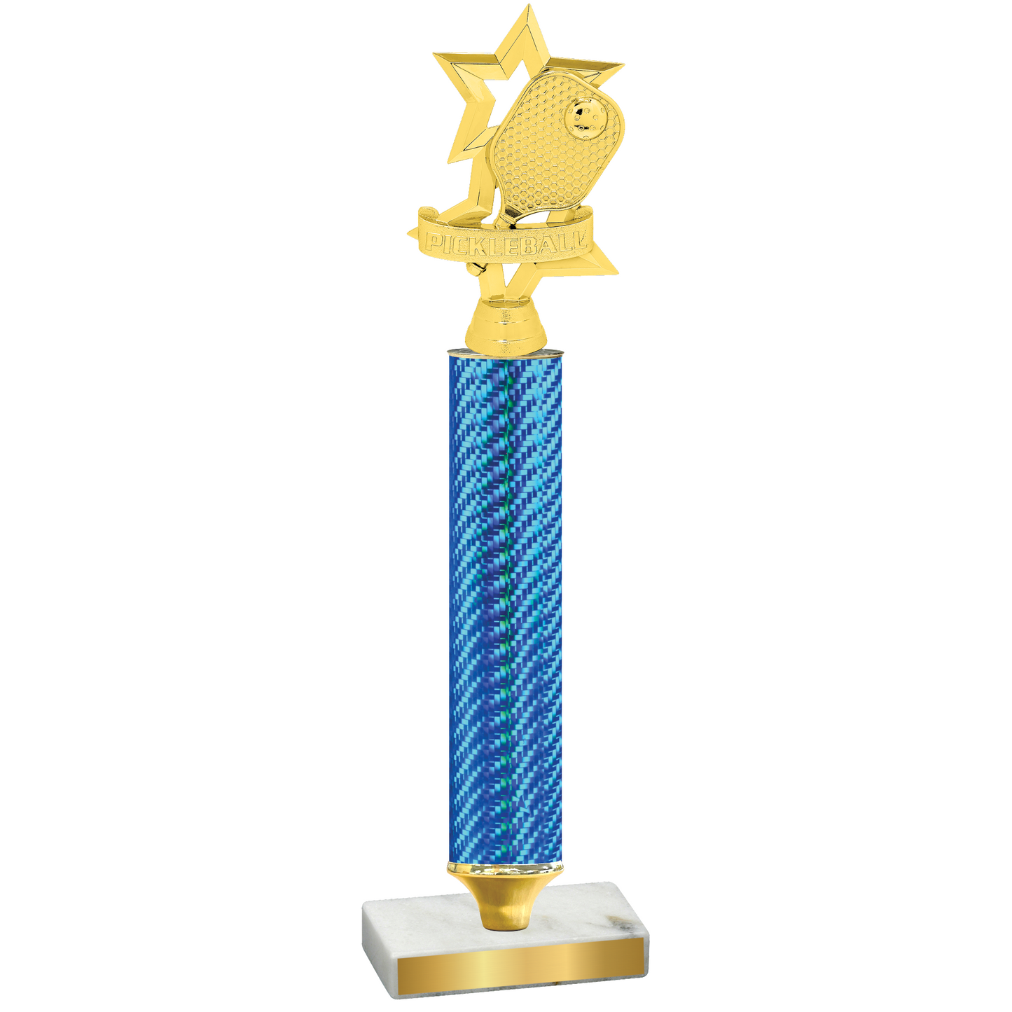 Value Blue Carbon Fiber Pickleball Trophy