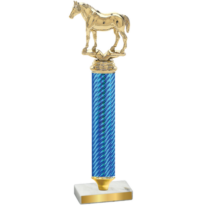 Value Blue Carbon Fiber Horses Trophy