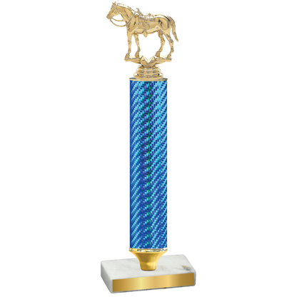 Value Blue Carbon Fiber Horses Trophy