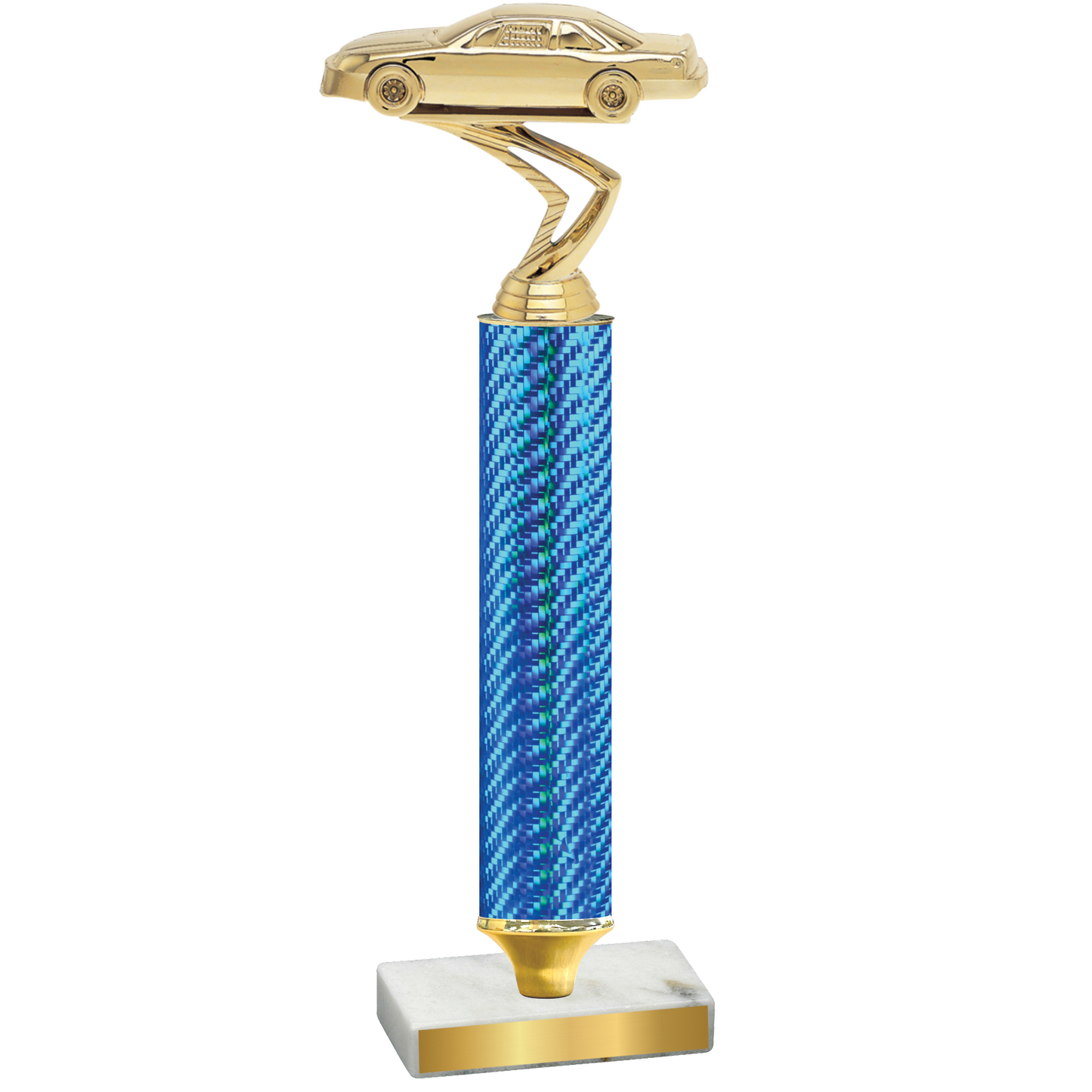 Value Blue Carbon Fiber Cars Trophy