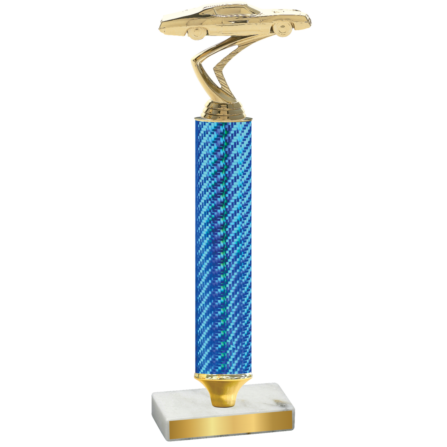 Value Blue Carbon Fiber Cars Trophy