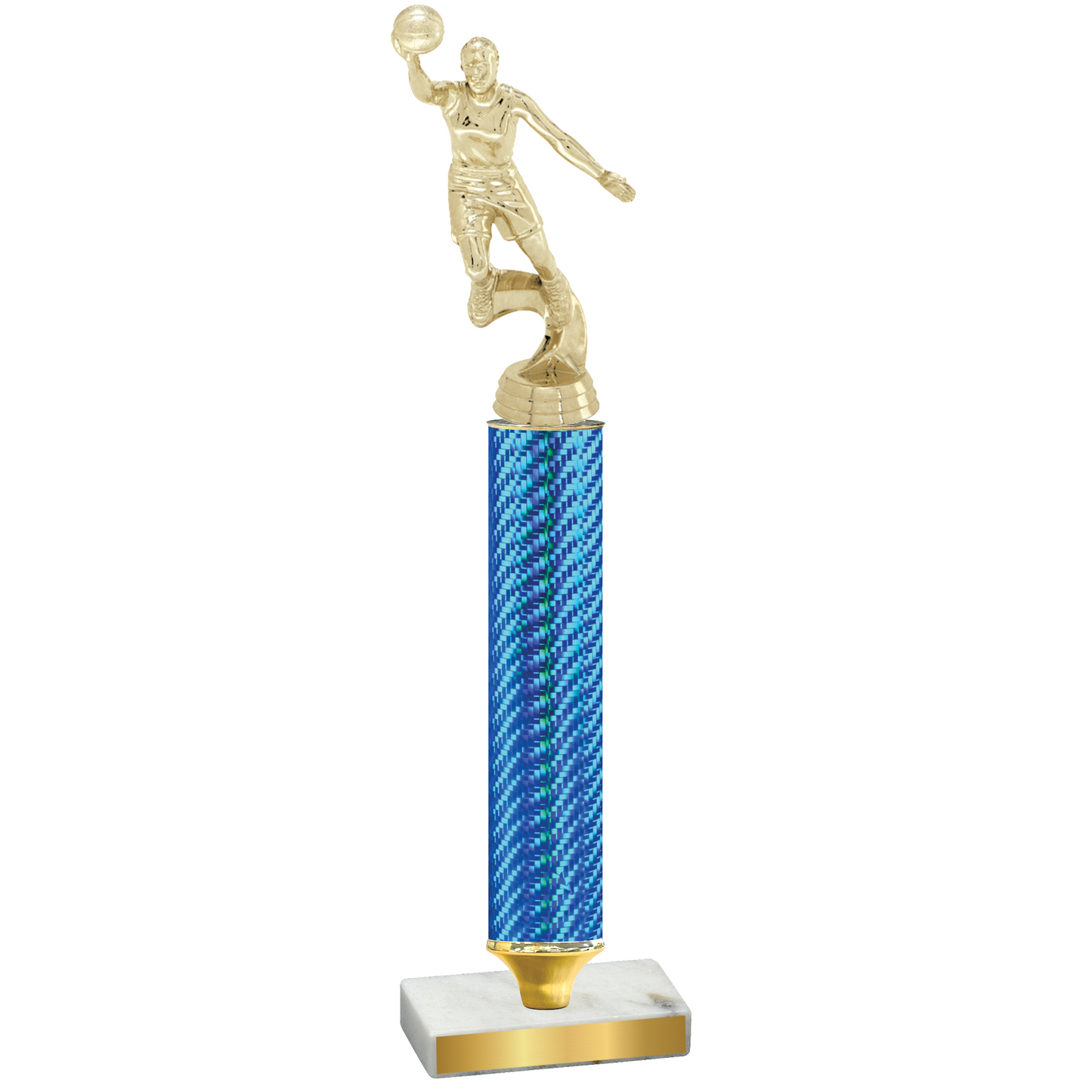 Value Blue Carbon Fiber Basketball Trophy