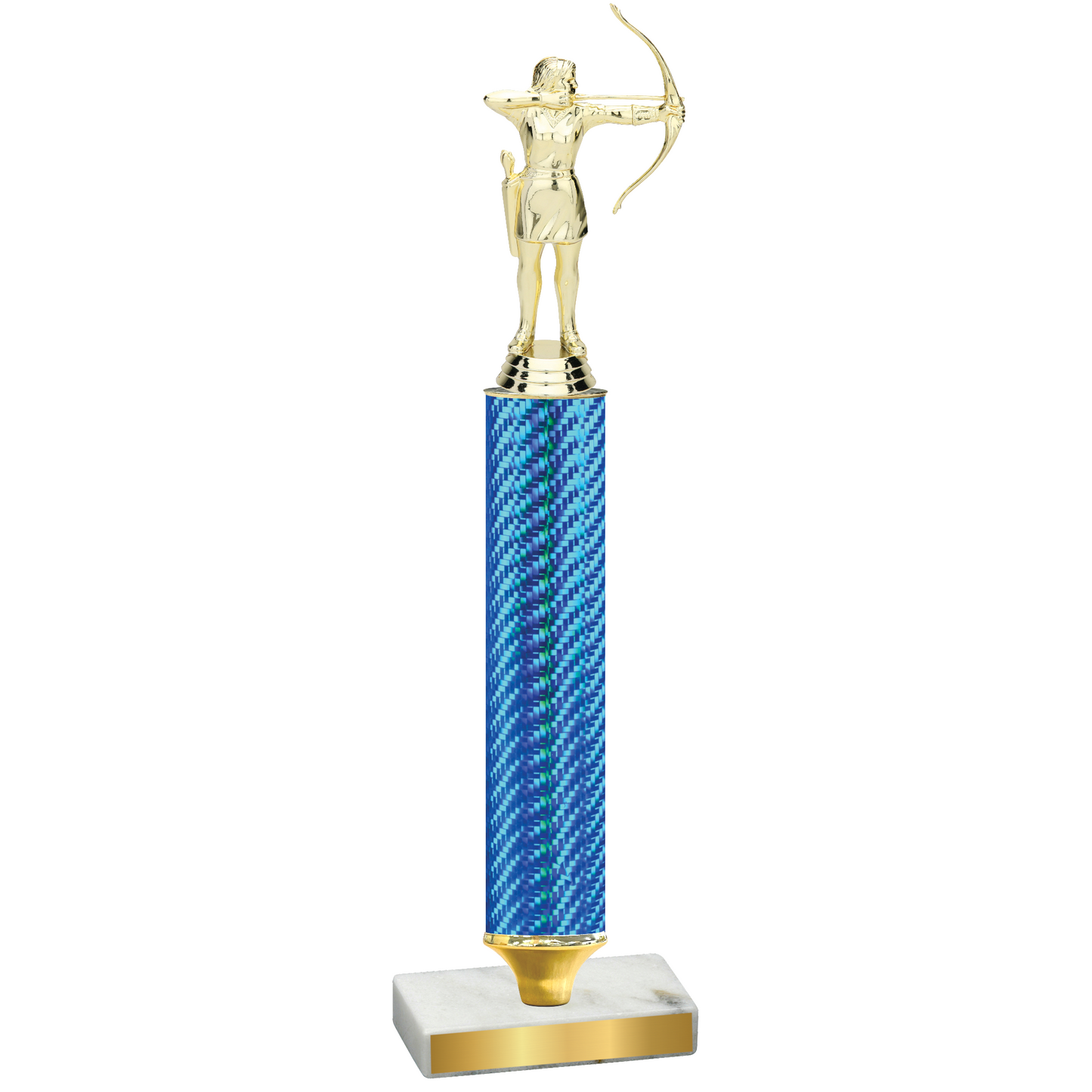 Value Blue Carbon Fiber Archery Trophy