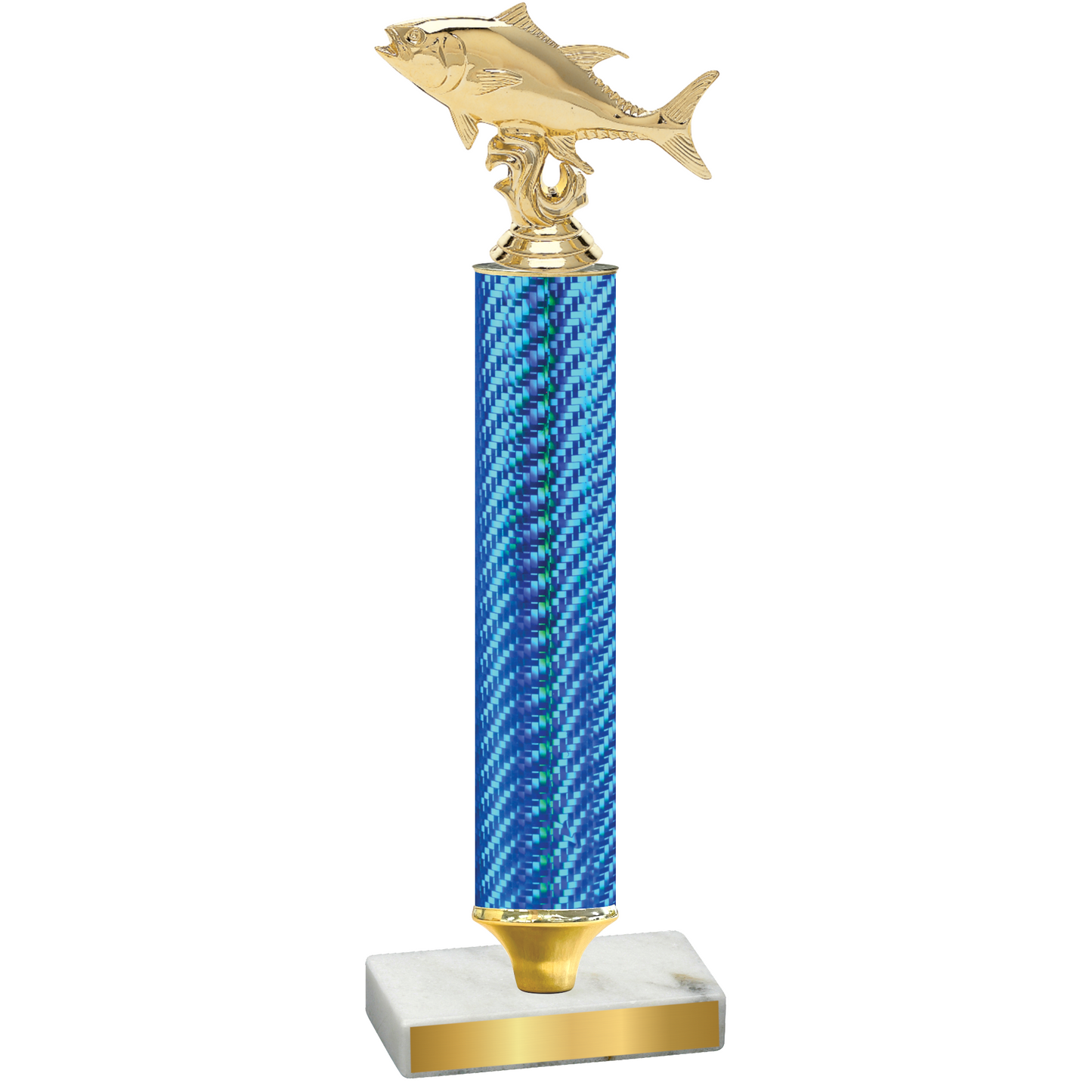 Value Blue Carbon Fiber Fishing Trophy