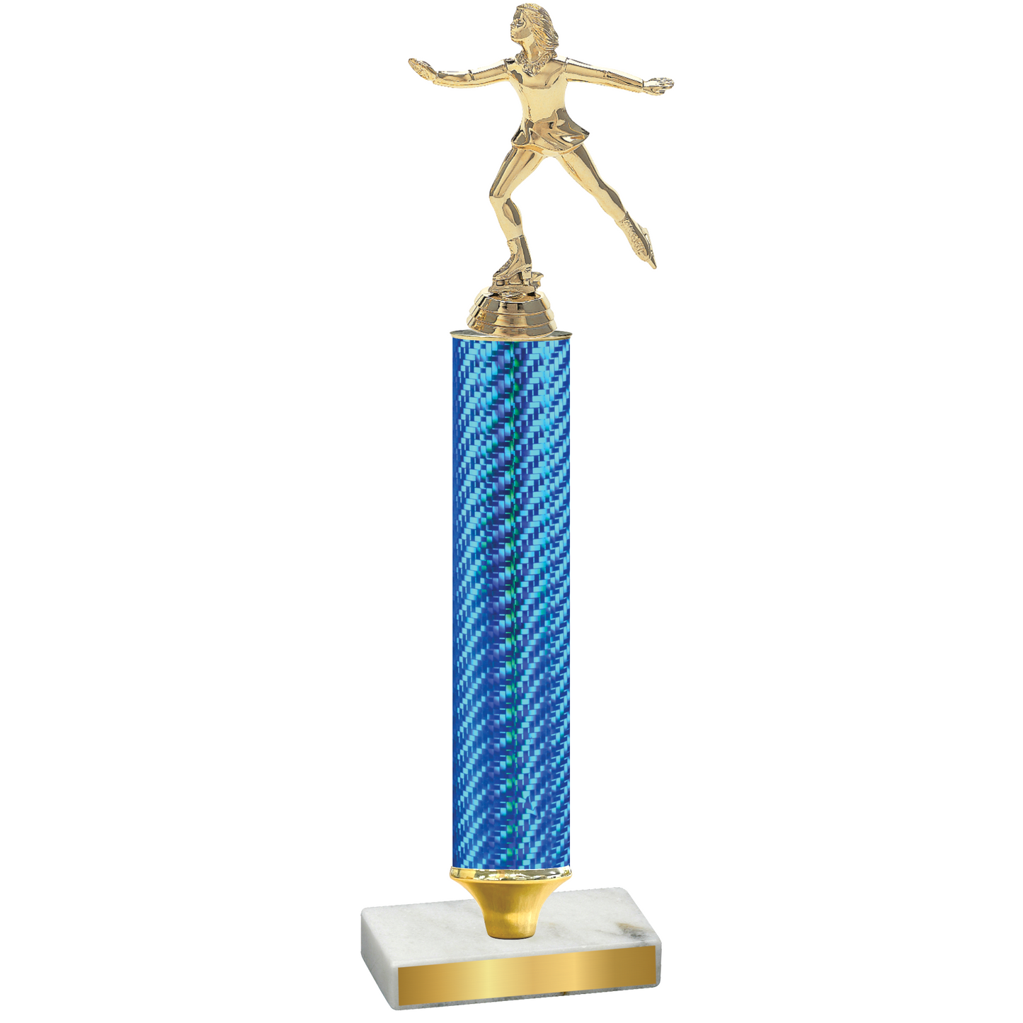 Value Blue Carbon Fiber Skater Trophy