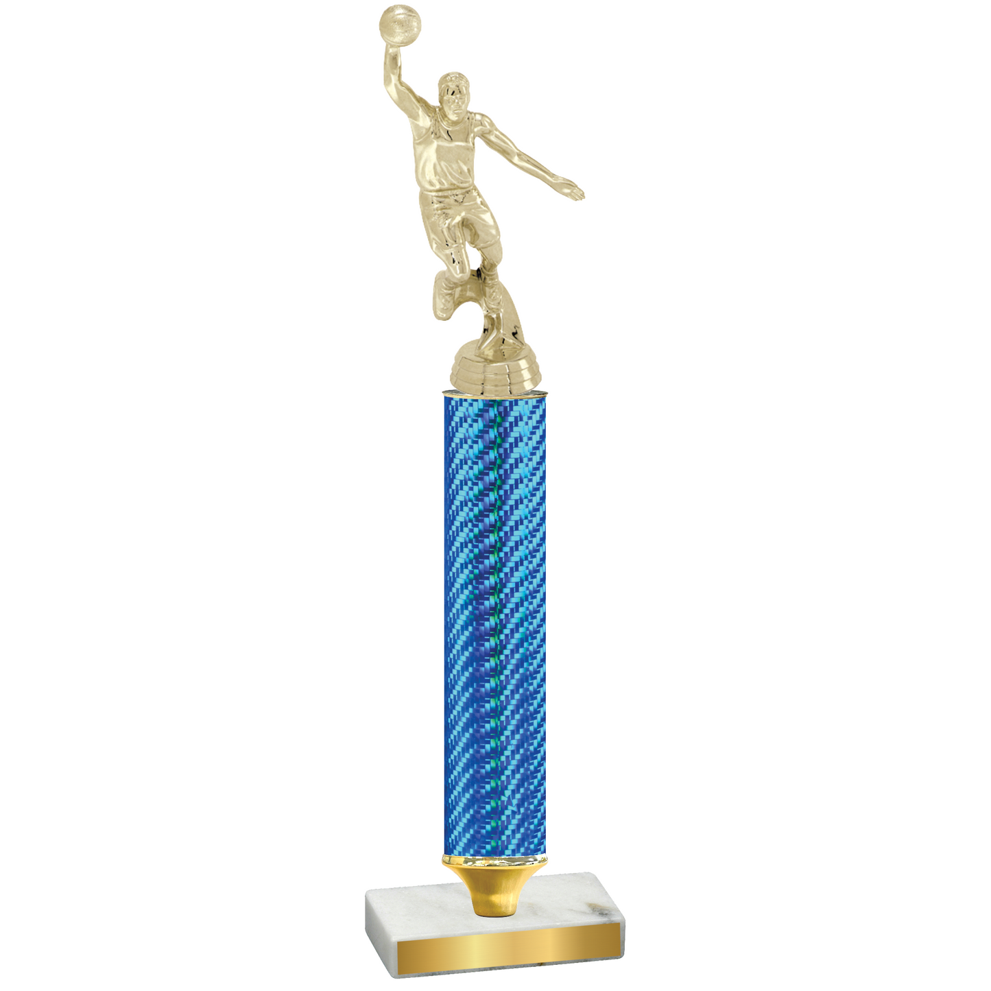 Value Blue Carbon Fiber Basketball Trophy