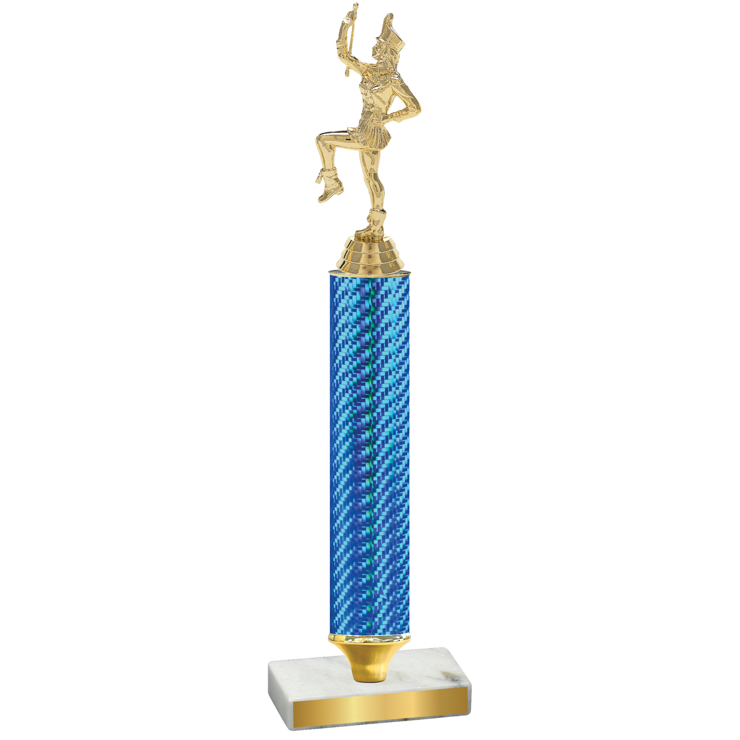 Value Blue Carbon Fiber Majorette Trophy