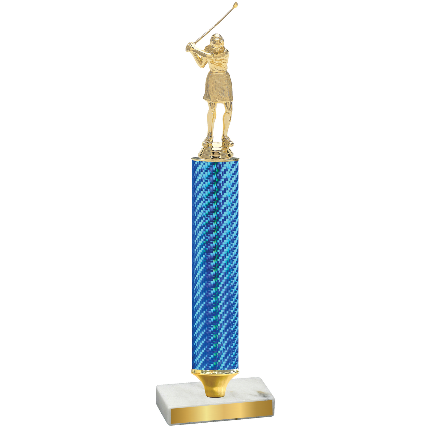 Value Blue Carbon Fiber Golf Trophy