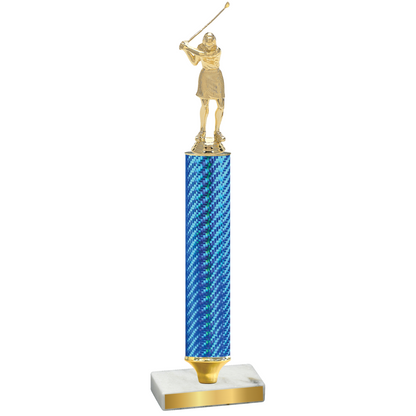 Value Blue Carbon Fiber Golf Trophy