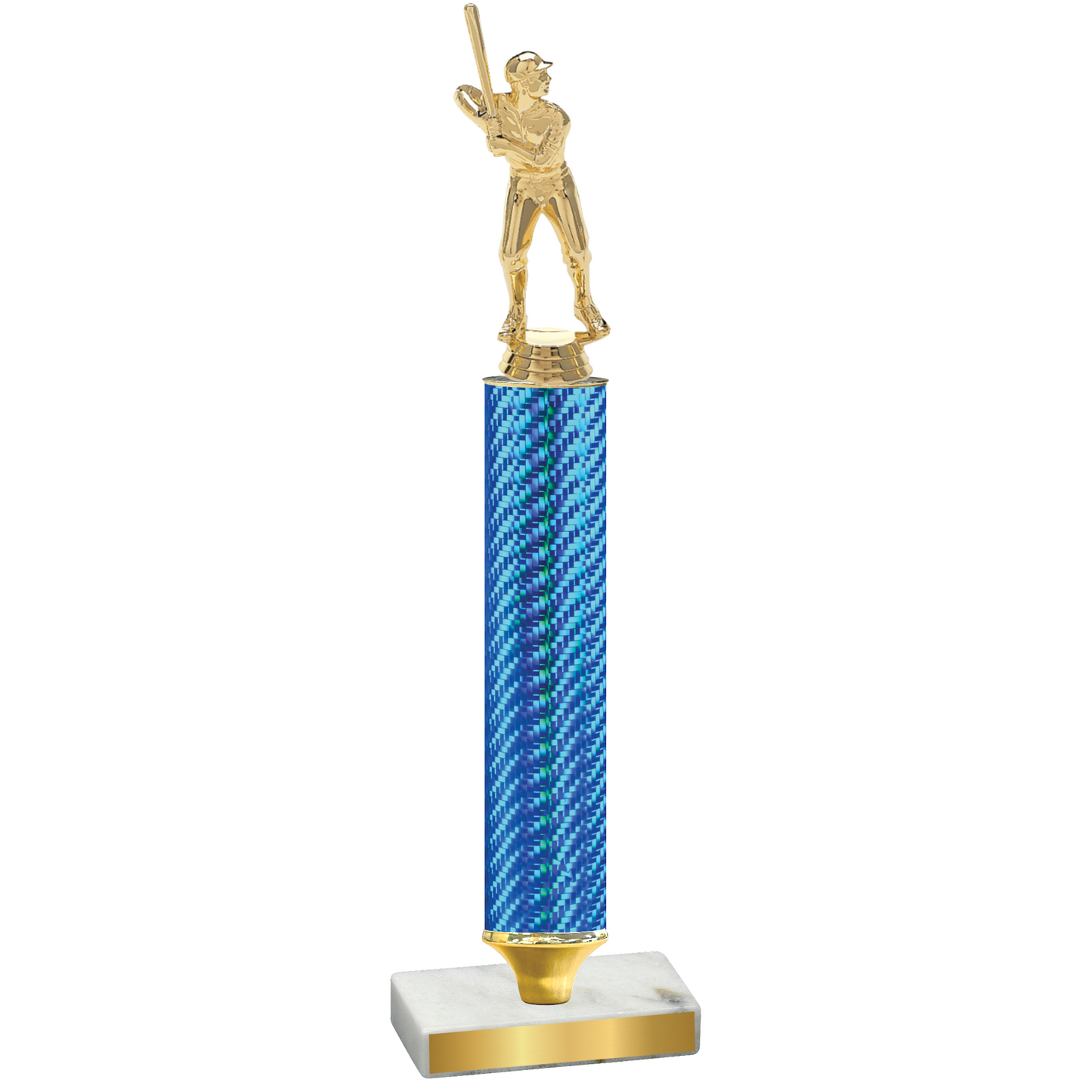 Value Blue Carbon Fiber Baseball Trophy