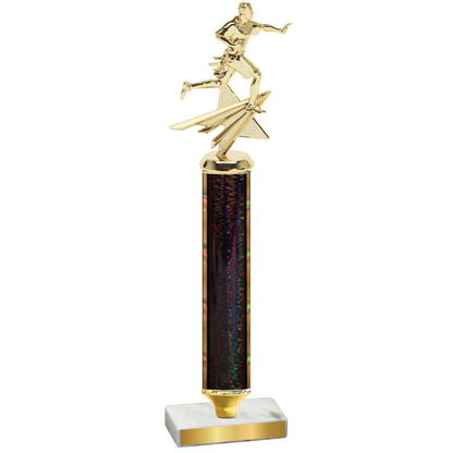 Value Black Glacier Flag Football Trophy