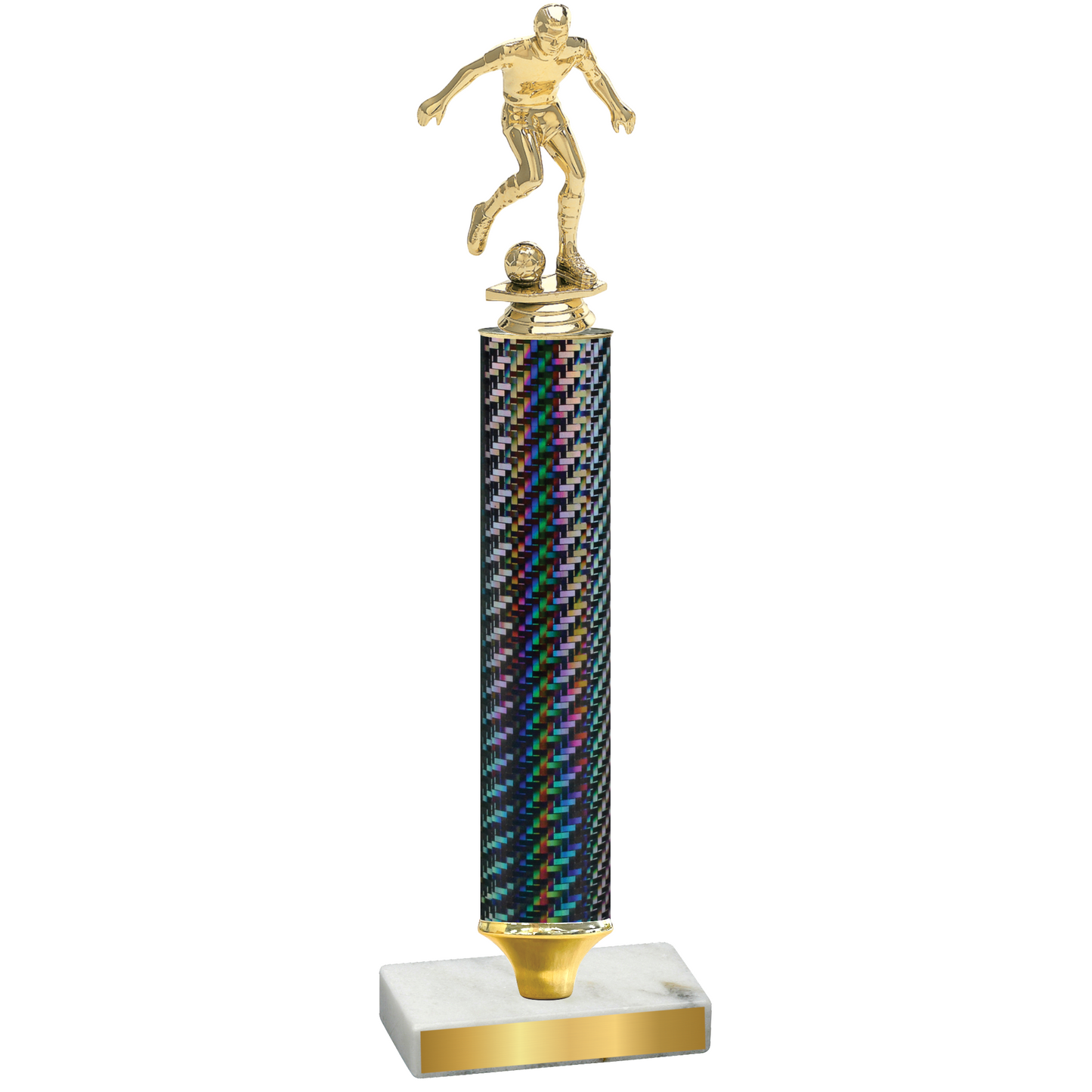 Value Black Carbon Fiber Soccer Trophy